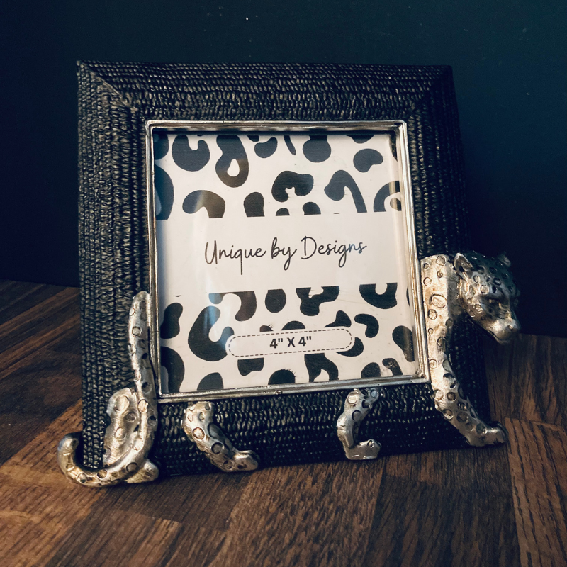 Silver Leopard Picture Frame