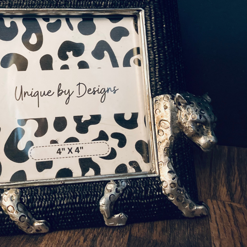 Silver Leopard Picture Frame