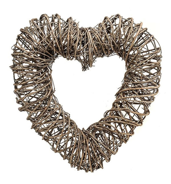 Large LED Heart Twig Wreath Decoration