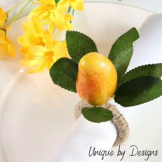 Pair of Kumquat Napkin Rings