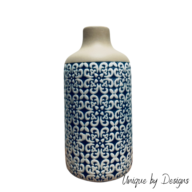 Grey Bottle Shaped Porcelain Vase