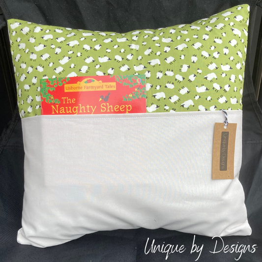 'Bouncing Sheep' Book Pillow (40x40) (ONLY 2 AVAILABLE!!)