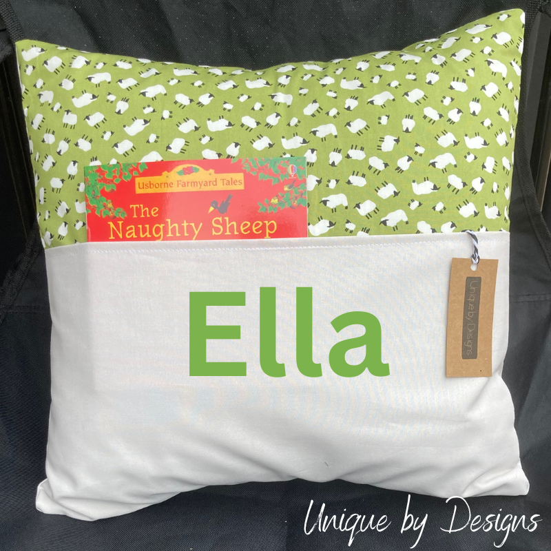 'Bouncing Sheep' Book Pillow (40x40) (ONLY 2 AVAILABLE!!)