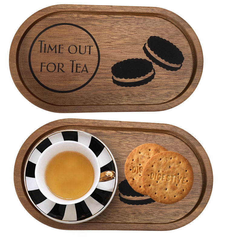 'Time Out For Tea' Mini Coaster Tray