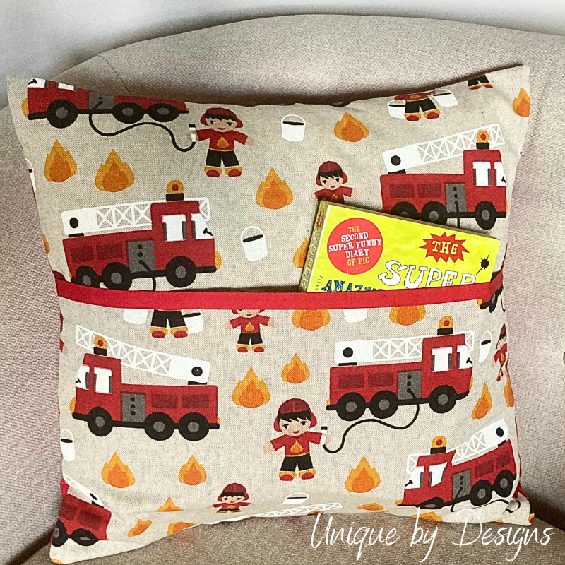 Fire Engine Book Pillow (40x40) (ONLY 3 AVAILABLE!!)