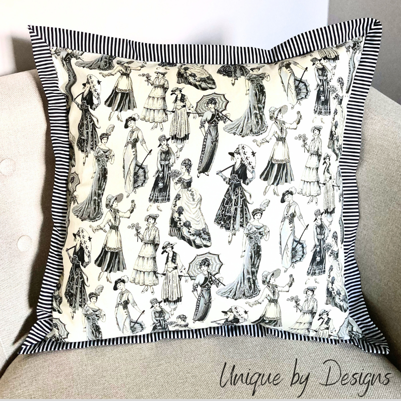 Vintage Ladies Stripe Cushion (50x50) Limited Edition