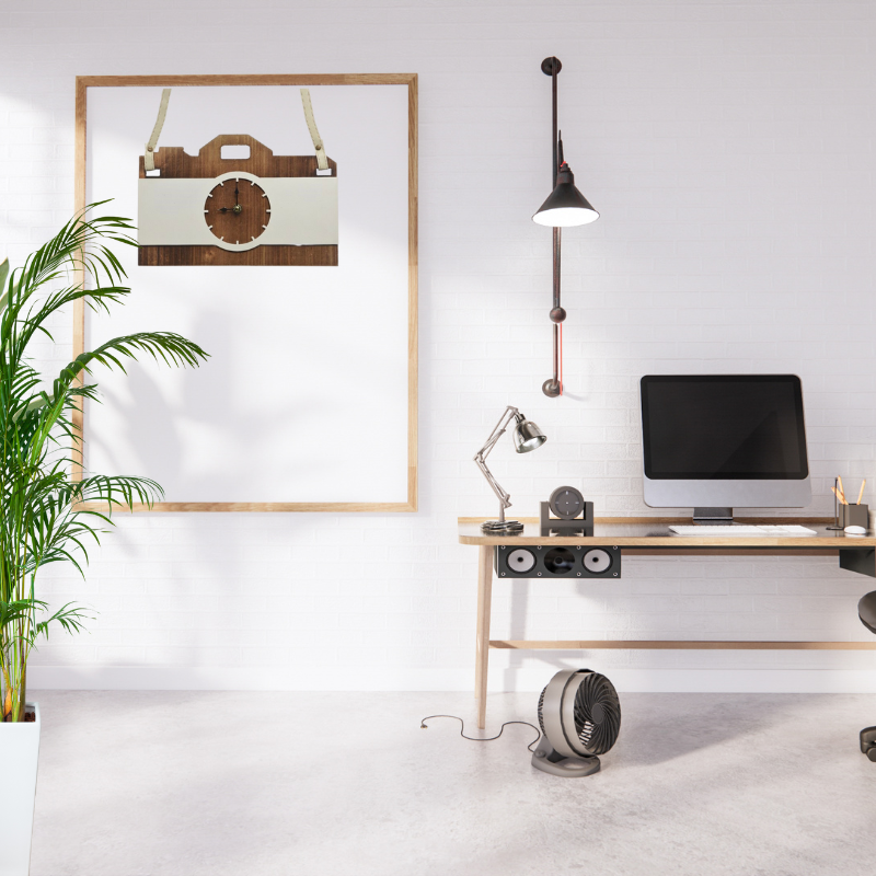 Wooden Camera Wall Clock