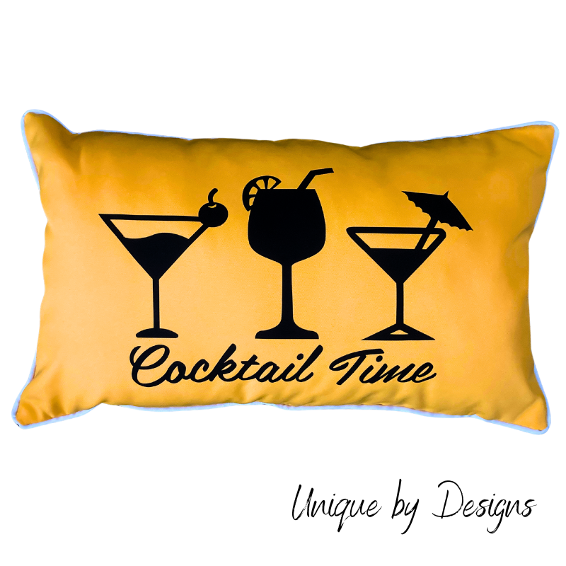 'Cocktail Time' Outdoor Cushion (30x50) (ONLY 1 LEFT!!)