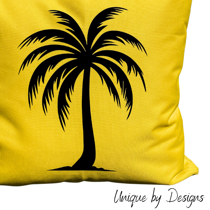 Outdoor Palm Cushion (Yellow) (45x45)