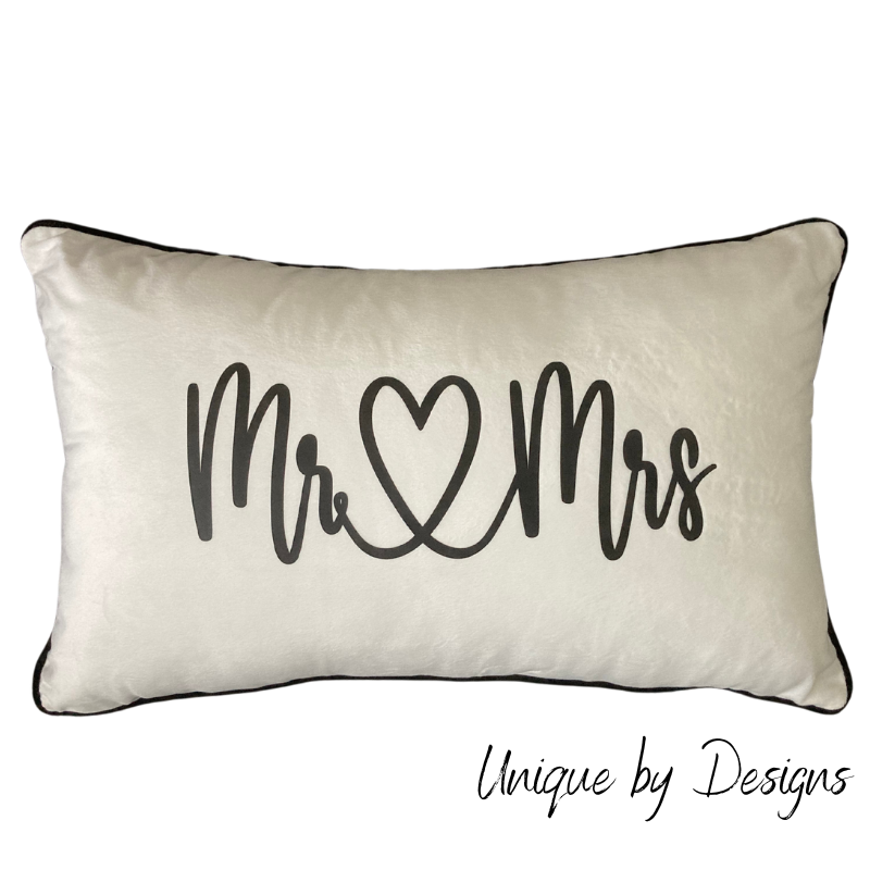 'Mr & Mrs' Wedding Cushion (30x50) (CAN BE PERSONALISED IF REQUIRED)