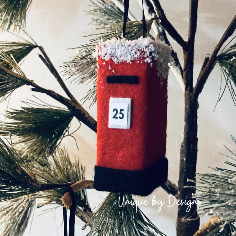 Red Post Box Christmas Decoration