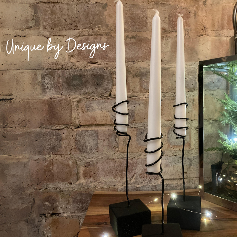 Black Spiral Candle Holder