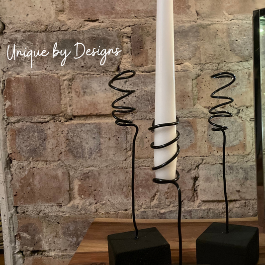 Black Spiral Candle Holder