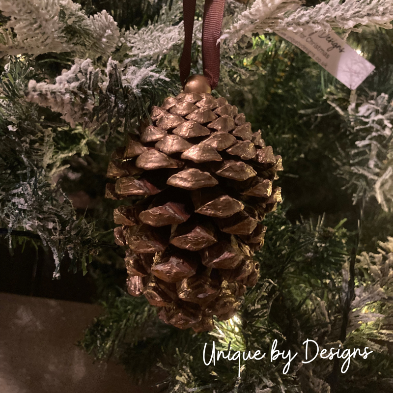 Large Hanging Cone Decoration (Gold)