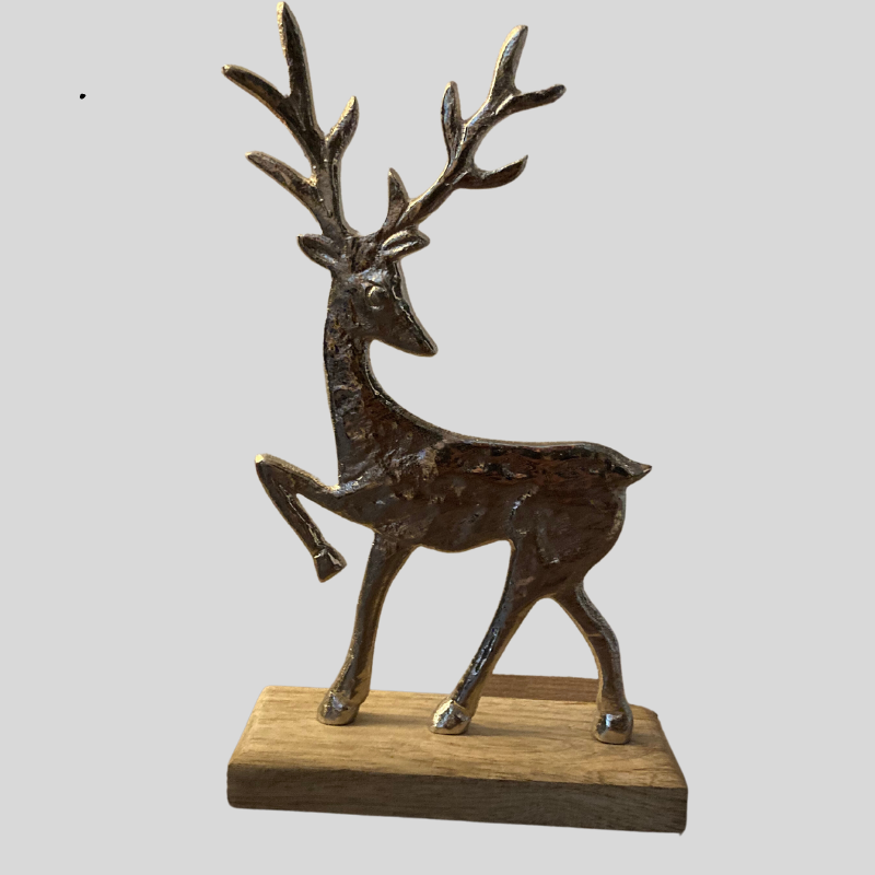 Small Standing Silver Stag