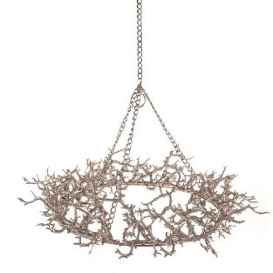 Hanging Gold Twig Wreath Table Decoration