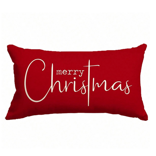 Red 'Merry Christmas' Cushion