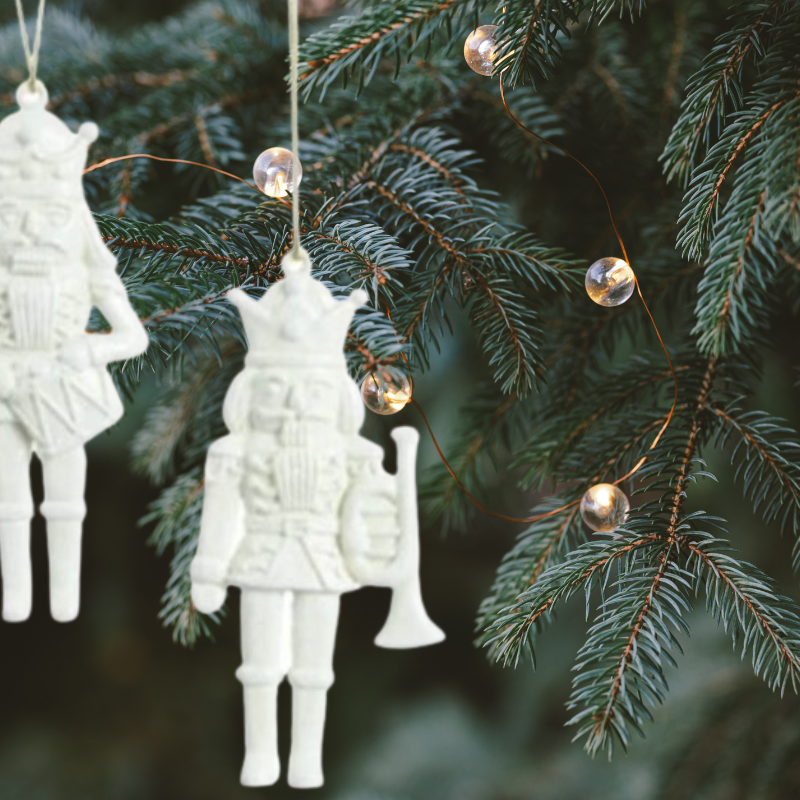 White Nutcracker Hanging Decoration (Saxophone)