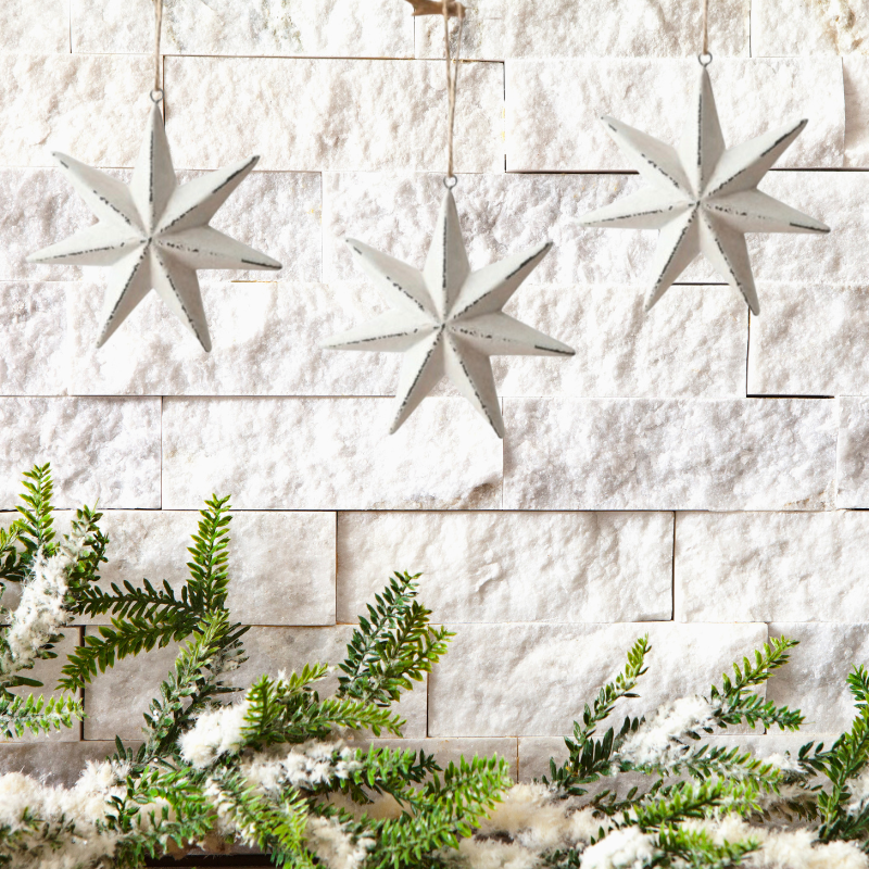 White Wooden Hanging Star