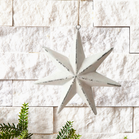 White Wooden Hanging Star