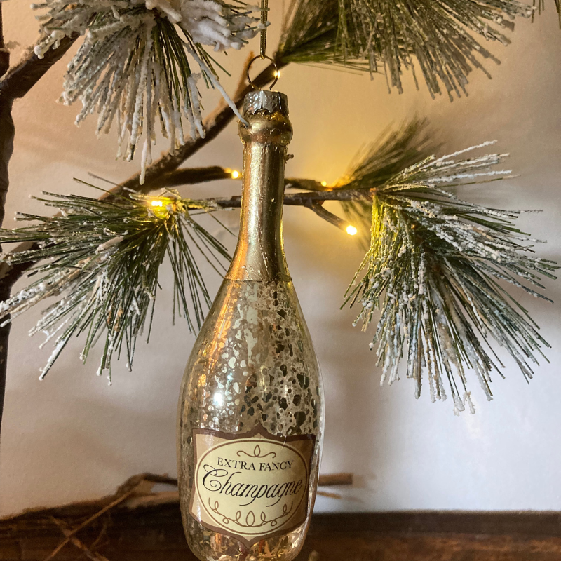 Gold Champagne Bottle Decoration