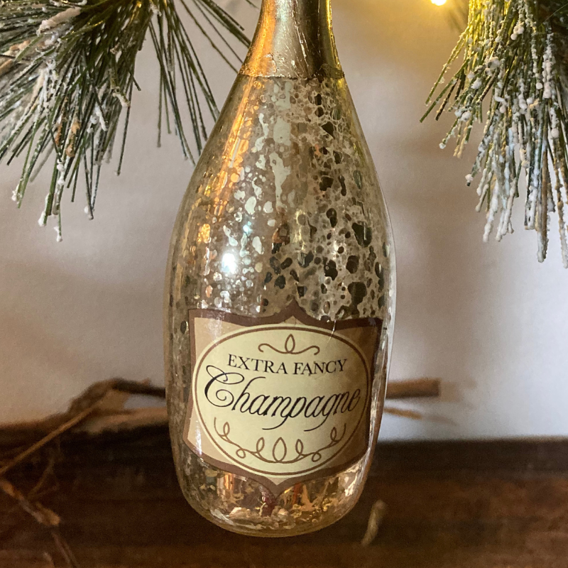 Gold Champagne Bottle Decoration