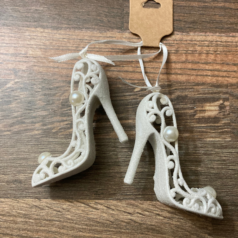 White Pearl Shoe Decorations