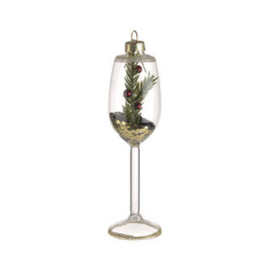 Festive Wine Glass Decoration