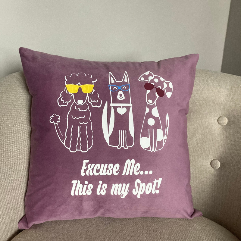 Excuse me...This is my Spot! Dog Cushion (45x45)