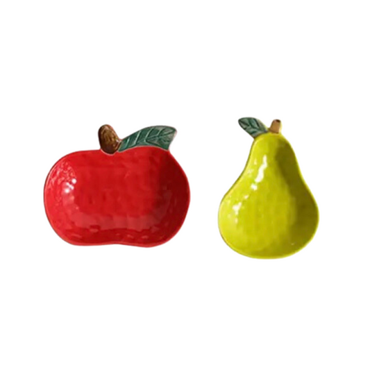 Apple & Pear Ceramic Sauce Dishes