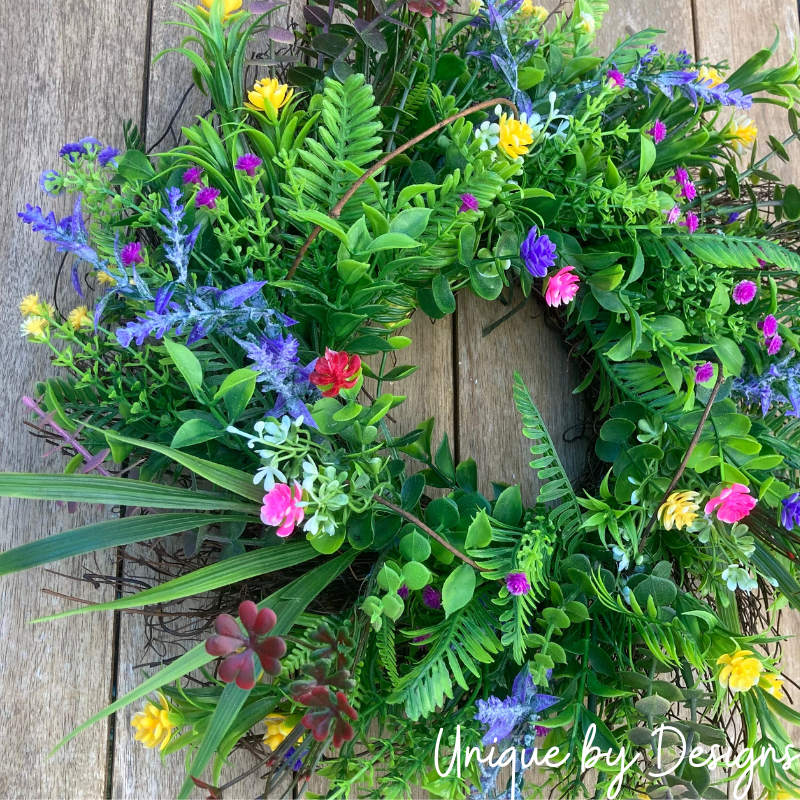 Mixed Floral Wreath