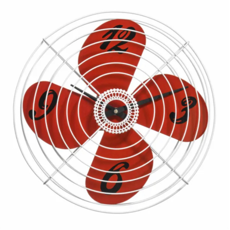 Premier Retro Red Fan Clock