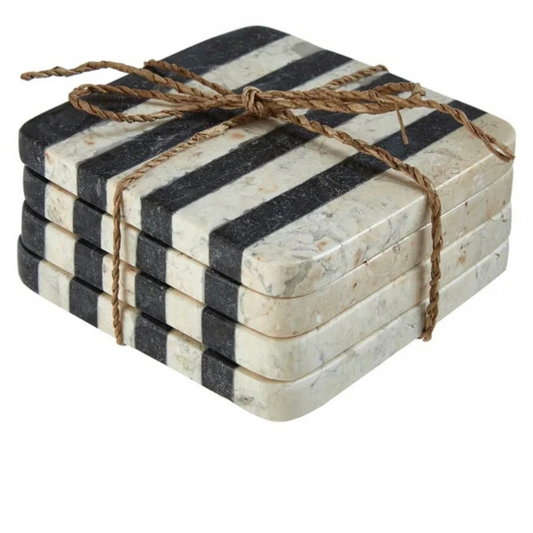 Sura Set of 4 Marble Stripe Coasters