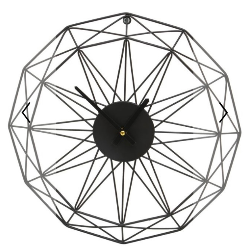 Fifty Five South Genova Black Metal Wall Clock