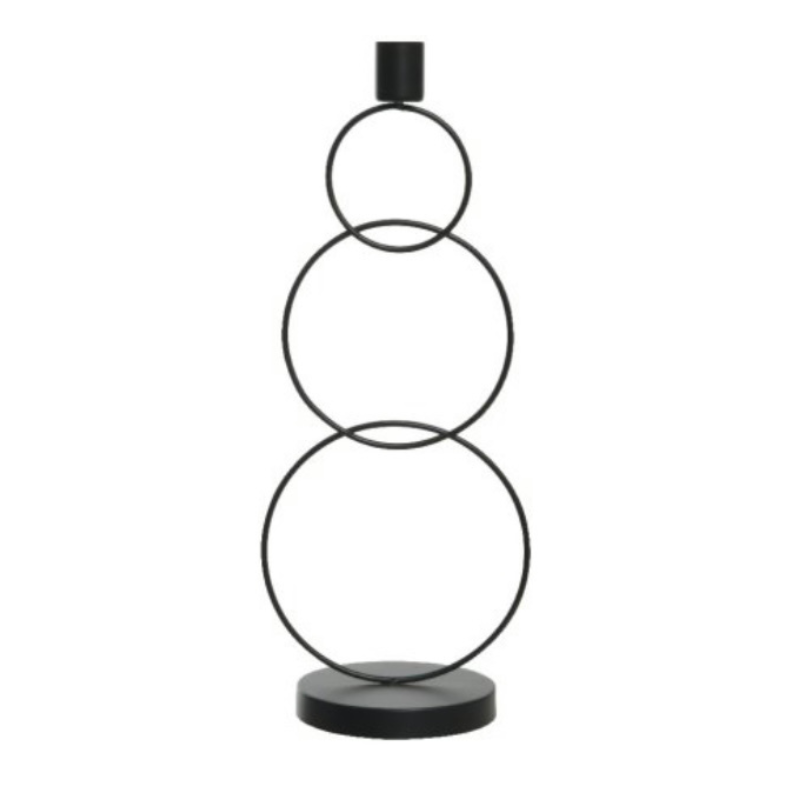 Tall Iron Circular Candle Holders (set of 2)