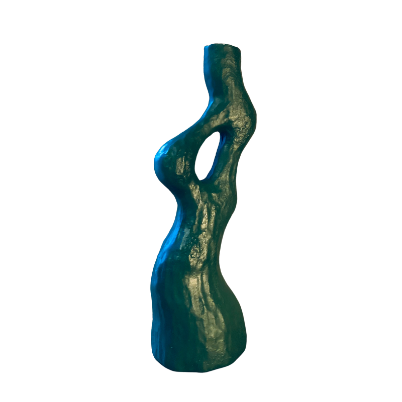 Dark Green Abstract Vase