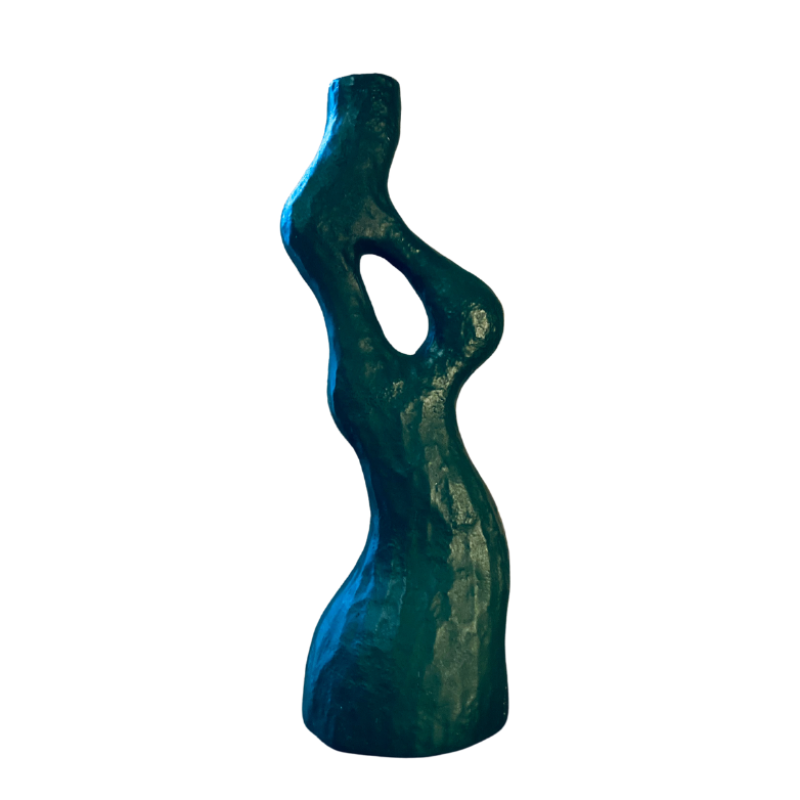 Dark Green Abstract Vase