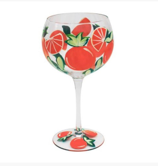 Lyndsey Johnstone Giant Oranges Gin Glass